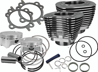 S&S Cycle 07-17 BT 107in Bolt-In Big Bore Kit - Wrinkle Black