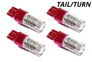 Diode Dynamics 7443 LED Bulb HP48 LED - Red Set of 4