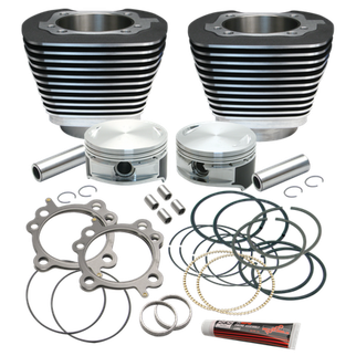 S&S Cycle 99-16 BT Replacement 3-7/8in Bore Cylinder & Piston Kit For S&S 106in Stroker Kit - Wblack