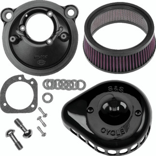 S&S Cycle 2007+ XL Sportster Models Stealth Air Cleaner Kit w/ Gloss Black Mini Teardrop Cover