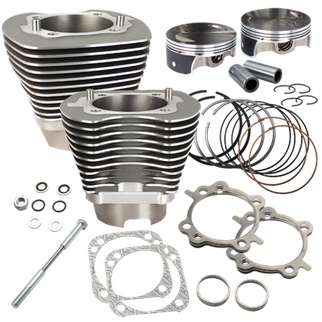 S&S Cycle 07-16 BT 124in Standard Compression 4-1/8in Big Bore Kit - Stone Gray