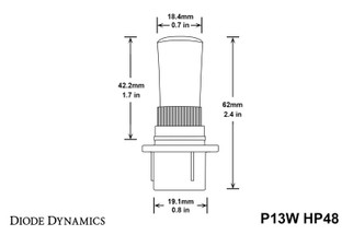 Diode Dynamics P13W HP48 LED - Cool - White (Pair)