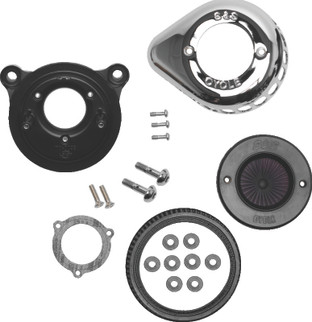 S&S Cycle 01-17 BT Stealth Air Stinger Kit w/ Chrome Teardrop