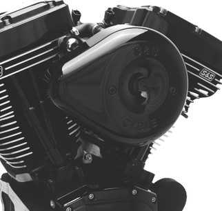 S&S Cycle 07-17 BT Stealth Air Cleaner Kit w/ Black Teardrop Cover