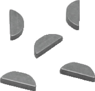 S&S Cycle .094in x .500in x .491in Woodruff Key - 5 Pack