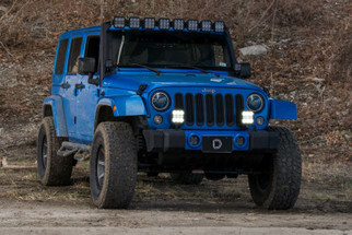 Diode Dynamics Jeep JK SS5 CrossLink Bumper Lightbar Kit Pro Combo
