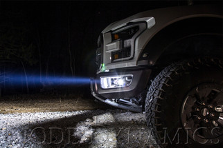 Diode Dynamics 17-19 Ford Raptor SS Fog Kit SS 6.0 In - Amber Driving