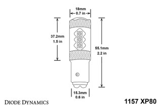 Diode Dynamics 1157 LED Bulb XP80 LED - Amber Four