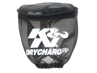 K&N Drycharger Air Filter Wrap - Oval Straight - Black