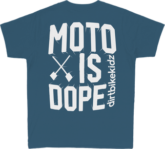 Moto Is Dope Youth Tee Lagoon Blue Yx