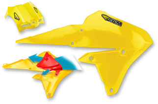 Cycra 14-18 Yamaha YZ250F/YZ450F/WR/FX Powerflow Intake Radiator Shrouds - Lightning Gold