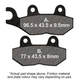 EBC 02-06 Triumph Hinckley Bonneville America 790cc Rear Left Semi-Sintered Vee Brake Pads