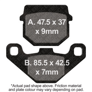 EBC 1982 Kawasaki AR 50 A1 Front Left Sintered HH/R Brake Pads