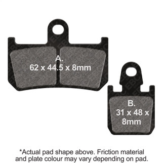 EBC 07-08 Yamaha YZF-R1 6 piston Caliper Front Left/Right Sintered HH/R Brake Pads