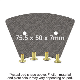 EBC 73-78 Harley-Davidson Sportster XLH/XLCH Rivet Type Front Left FA-SFA-X Brake Pads