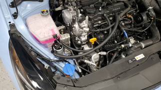 J&L 22-25 Hyundai Elantra N 2.0L Oil Separator 3.0 Passenger Side - Clear Anodized