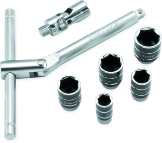 BikeMaster 1/4in Drive Compact Sliding and Folding T-Handle Set