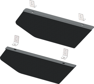 KFI 20-25 Honda Talon1000-4 Rear Lower Door Panel Kit Black