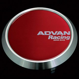 Advan 63mm Flat Center Cap - Candy Red