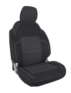 PRP 2021+ Ford Bronco 4 Door Front Seat Covers (Pair) - Black & Grey