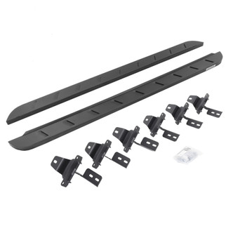Go Rhino 18-22 Jeep Wrangler JLU 4DR RB10 Slim Running Boards Kit (Incl. Brackets) - Tex. Blk