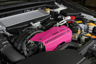 PERRIN 22-26 Subaru WRX Pulley Cover - Hyper Pink (TALL - For Use w/o PERRIN AOS)