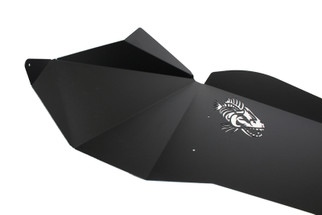 Fishbone Offroad 07-18 Jeep Wrangler JK Logo Aluminum Inner Fenders - Black Powdercoat