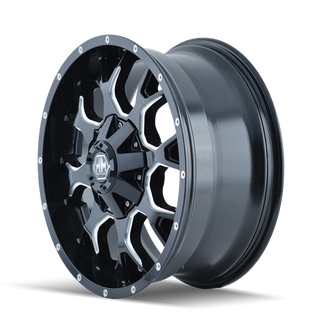 Mayhem 8015 Warrior 20x10 / 8x180 BP / -25mm Offset / 124.1mm Hub Black w/ Milled Spokes Wheel