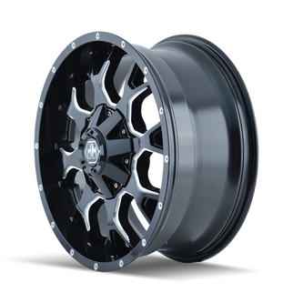 Mayhem 8015 Warrior 20x10 / 8x180 BP / -25mm Offset / 124.1mm Hub Black w/ Milled Spokes Wheel
