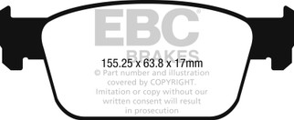 EBC 2017+ Audi A4 2.0L Turbo (B9) Greenstuff Front Brake Pads
