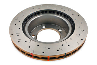 DBA 07+ Toyota Landcruiser 200 Series Front Drilled and Slotted 4000 Series Rotor