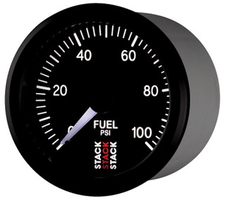 Autometer Stack 52mm 0-100 PSI 1/8in NPTF Male Pro Stepper Motor Fuel Pressure Gauge - Black