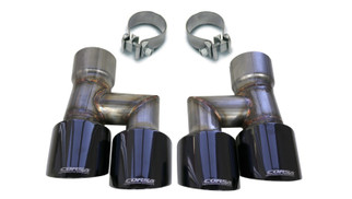 Corsa 2018-2023 Ford Mustang Eco 2.3L Twin 4in Black PVD Pro-Series Tip Kit (Clamps Included)