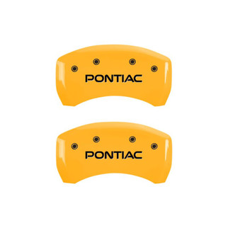 MGP 4 Caliper Covers Engraved Front & Rear Pontiac Yellow Finish Black Char 2007 Pontiac Solstice