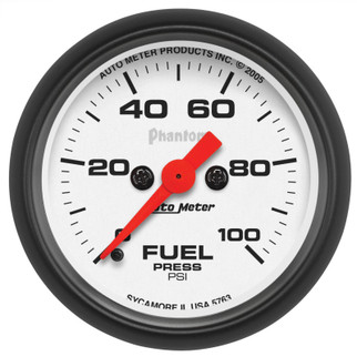 Autometer Phantom 52mm 0-100 PSI Fuel Pressure Gauge