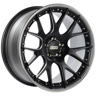 BBS CH-RII 21x10.5 5x120 ET35 Satin Black Center Platinum Lip SS Rim Prot Wheel -82mm PFS/Clip Req