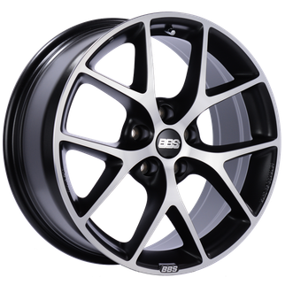 BBS SR 18x8 5x112 ET45 Satin Black Diamond Cut Face Wheel -82mm PFS/Clip Required