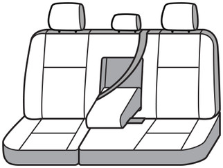 Covercraft 22-24 Toyota Tundra Endura PrecisionFit Custom Second Row Seat Covers - Charcoal/Charcoal