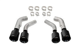 Corsa 2016-2024 Chevrolet Camaro SS / ZL1 Black Carbon Fiber 4.5in Twin Tip Kit