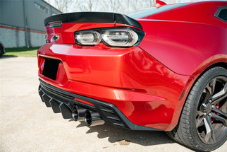 Corsa 2016-2024 Chevrolet Camaro SS / ZL1 Black Carbon Fiber 4.5in Twin Tip Kit