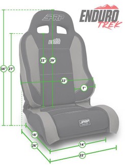 PRP EnduroTrek Reclining Suspension Seat - Black Suede - Driver