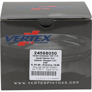 Vertex Piston 11-19 Can-Am Commander 1000 1000cc +0.50mm Oversized Cast Replica Piston Kit