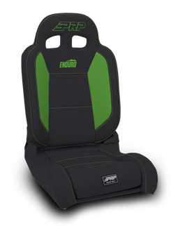 PRP EnduroDaily Reclining Suspension Seat - Black/Green Vinyl - Passenger