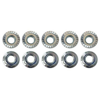Moroso Zinc Serrated Flange Nuts - M8 X 1.25 (10 Pack)