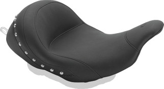 Mustang 08-21 Harley Electra Glide,Rd Glide,Rd King, Str Glide Lowdown Solo Seat w/Studs - Black