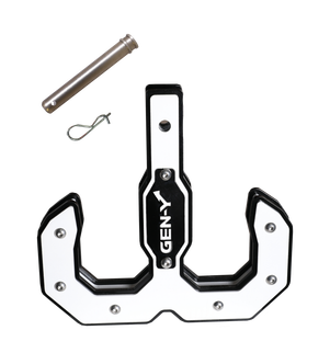Gen-Y Hulk 2.0 16K Tow Hook 2in Shank w/GH-099 Pin/GH-011 Clip - Black/White