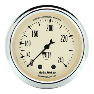 AutoMeter Gauge Kit 5 Pc. 3-1/8in. & 2-1/16in. Mech. Speedo. Wtmp & Oilp Antique Beige