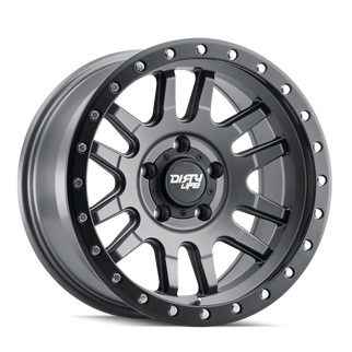 Dirty Life 9309 Canyon Pro 17x9/6x139.7 BP/0mm Offset/106mm Hub Satin Graphite Wheel - Beadlock