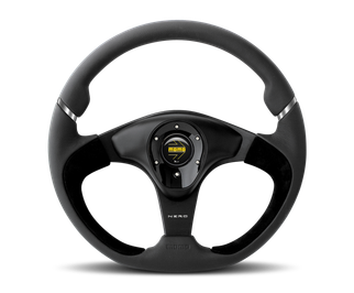 Momo Nero Steering Wheel 350 mm - Black Leather/Suede/Black Spokes