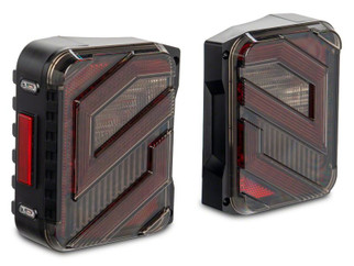 Raxiom 07-18 Jeep Wrangler JK Axial Series Trident LED Tail Lights- Black Housing (Clear Lens)